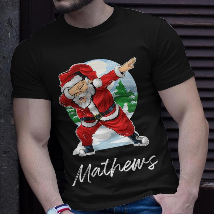 Mathews Name Gift Santa Mathews Unisex T-Shirt Gifts for Him