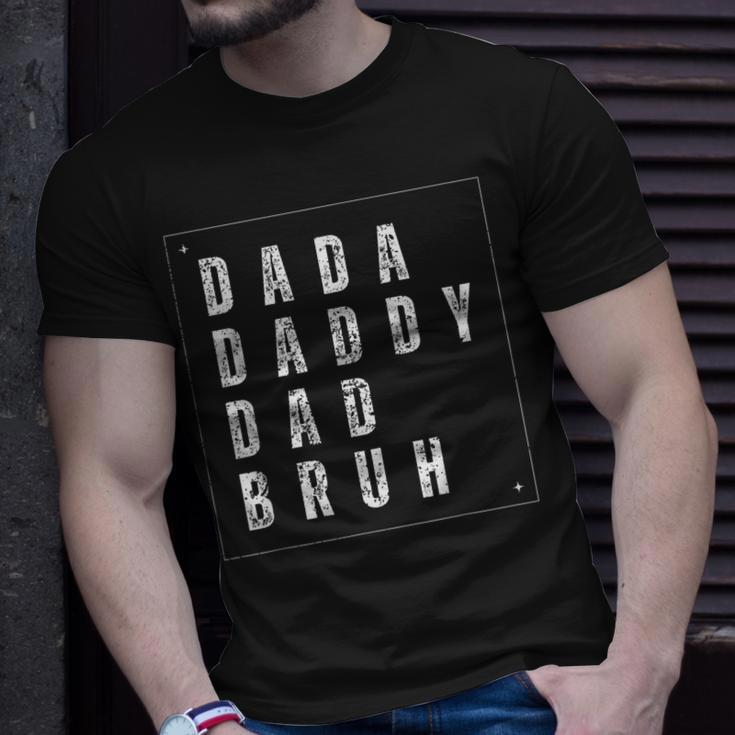 Men Dad Dada Daddy Bruh Funny Fathers Day Vintage Unisex T-Shirt Gifts for Him