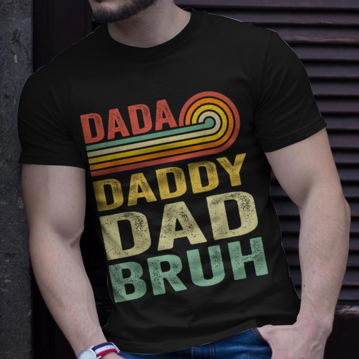 Men Dada Daddy Dad Father Bruh Funny Fathers Day Vintage Unisex T-Shirt Gifts for Him