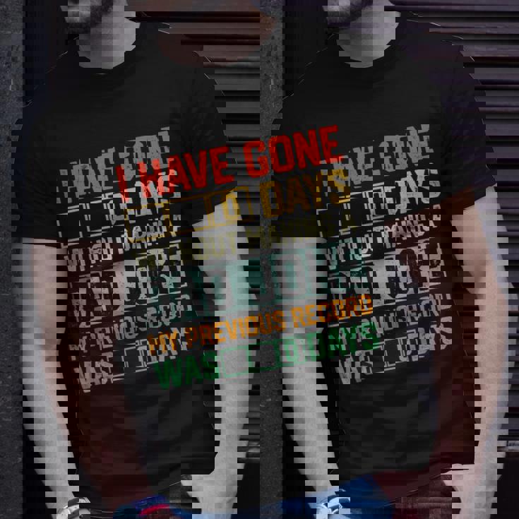 Men Fathers Day I Have Gone 0 Days Without Making A Dad Joke Unisex T-Shirt Gifts for Him
