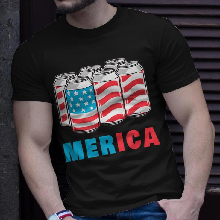 Merica Funny 4Th Of July Beer Patriotic Usa Flag American Unisex T-Shirt Gifts for Him