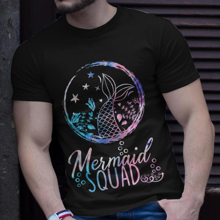 Mermaid Birthday Squad Party Matching Family Mermaid Lovers Unisex T-Shirt Gifts for Him