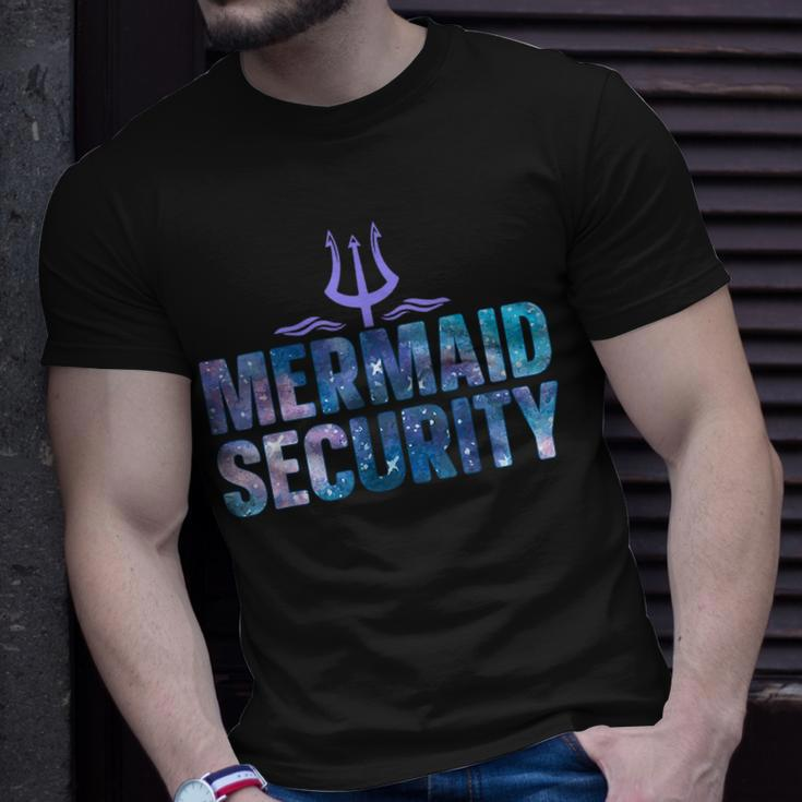 Mermaid Security Funny Dad Mermaid Family Mermaid Squad Unisex T-Shirt Gifts for Him