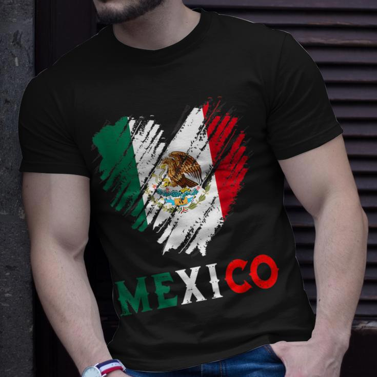 Mexico City Mexican Flag Heart Viva Mexico Independence Day T-Shirt Gifts for Him