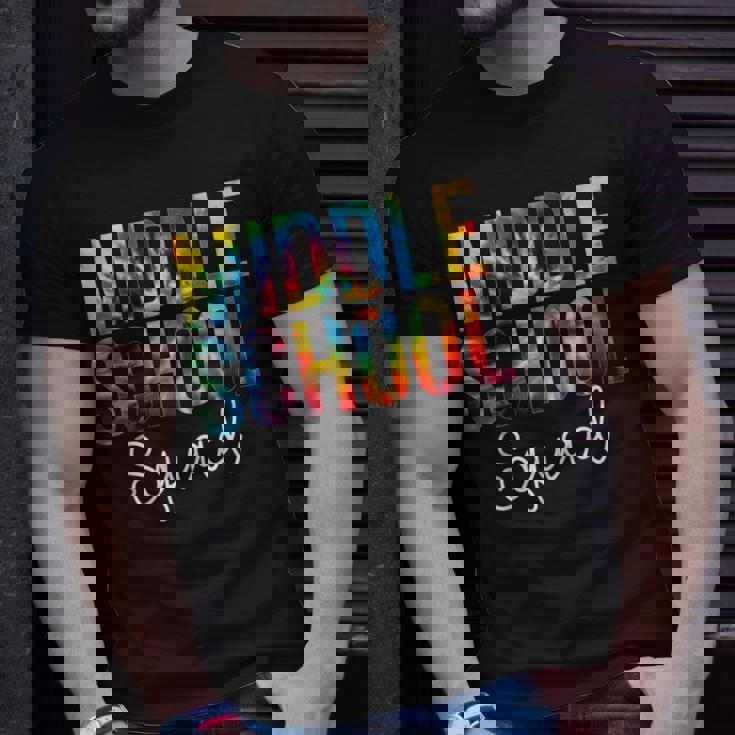 Middle School Squad Tie Dye Appreciation Day Back To School T-shirt Gifts for Him