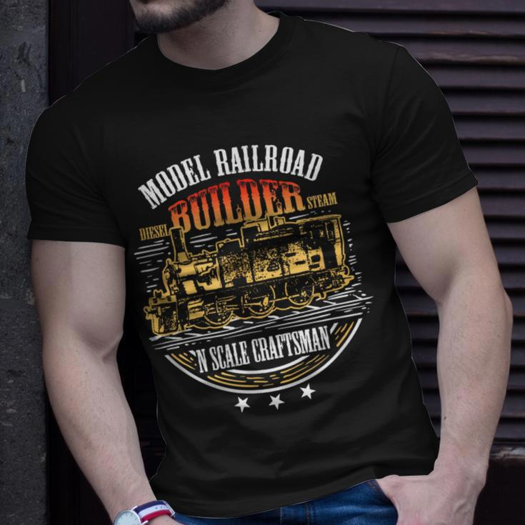 Model Railroad Builder Quote N Scale Craftsman T-Shirt Gifts for Him