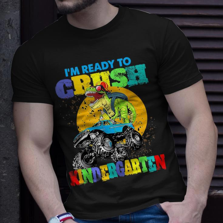 Monster Truck Dinosaur Im Ready To Crush Kindergarten Unisex T-Shirt Gifts for Him