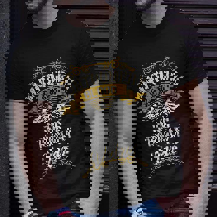 Montgomery Blood Runs Through My Veins T-Shirt Gifts for Him