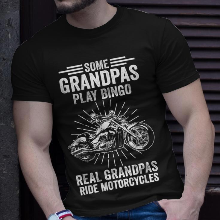 Motorcycle Grandfather Biker Grandpa Fathers Day Gift Gift For Mens Unisex T-Shirt Gifts for Him