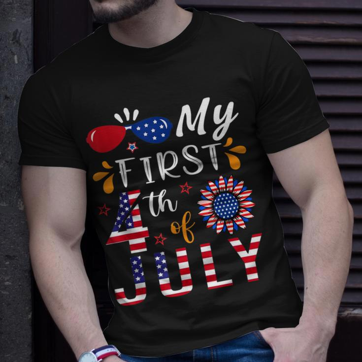 My 1St 4Th Of July 2023 New Born Baby Patriotic Kids Toddler Unisex T-Shirt Gifts for Him