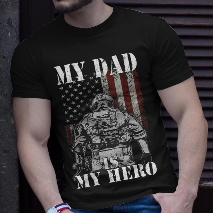 My Daddy Is My Hero Military Dad Fathers Day 4Th Unisex T-Shirt Gifts for Him