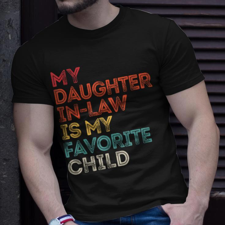 My Daughter Inlaw Is My Favorite Child Vintage Retro Father Unisex T-Shirt Gifts for Him