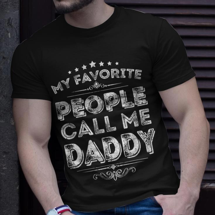 My Favorite People Call Me Daddy Funny Fathers Day Vintage Unisex T-Shirt Gifts for Him