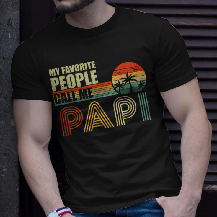 My Favorite People Call Me Papi Vintage Fathers Day Unisex T-Shirt Gifts for Him