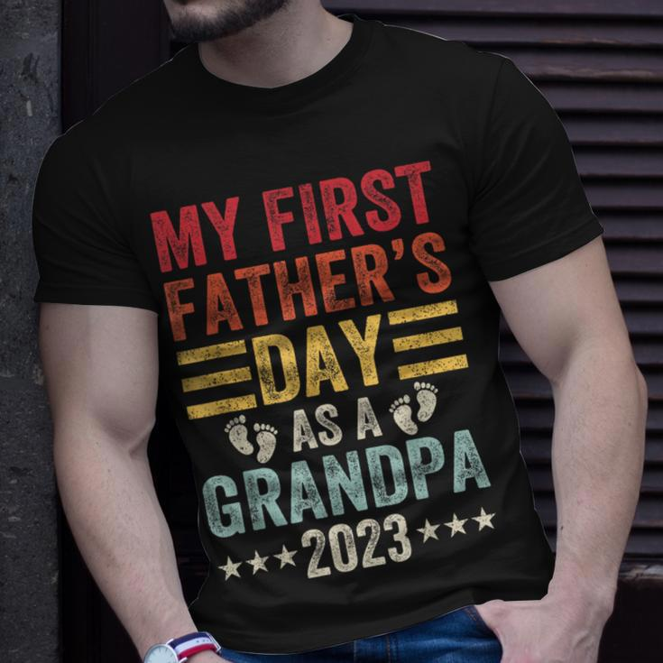 My First Fathers Day As A Grandpa Grandfather Fathers Day Unisex T-Shirt Gifts for Him