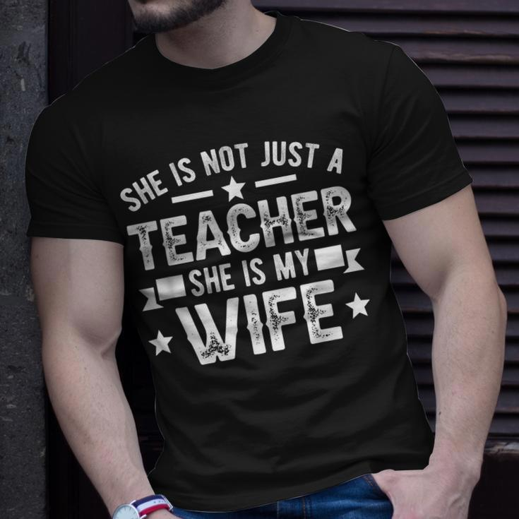 My Wife Teacher Husband Of A Teacher Teachers Husband Gift For Mens Gift For Women Unisex T-Shirt Gifts for Him