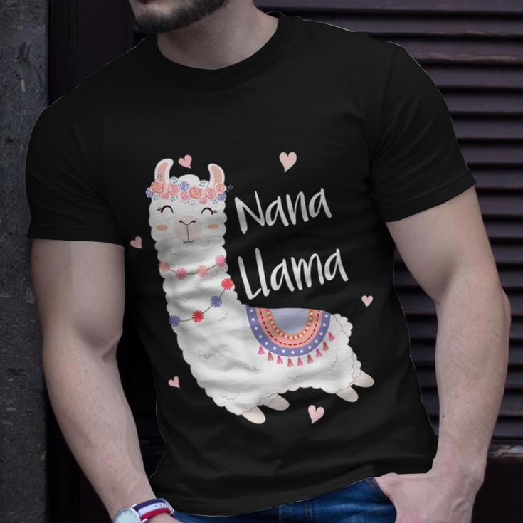 Nana Llama Cute Grandma Llamas Lover Women Funny Unisex T-Shirt Gifts for Him