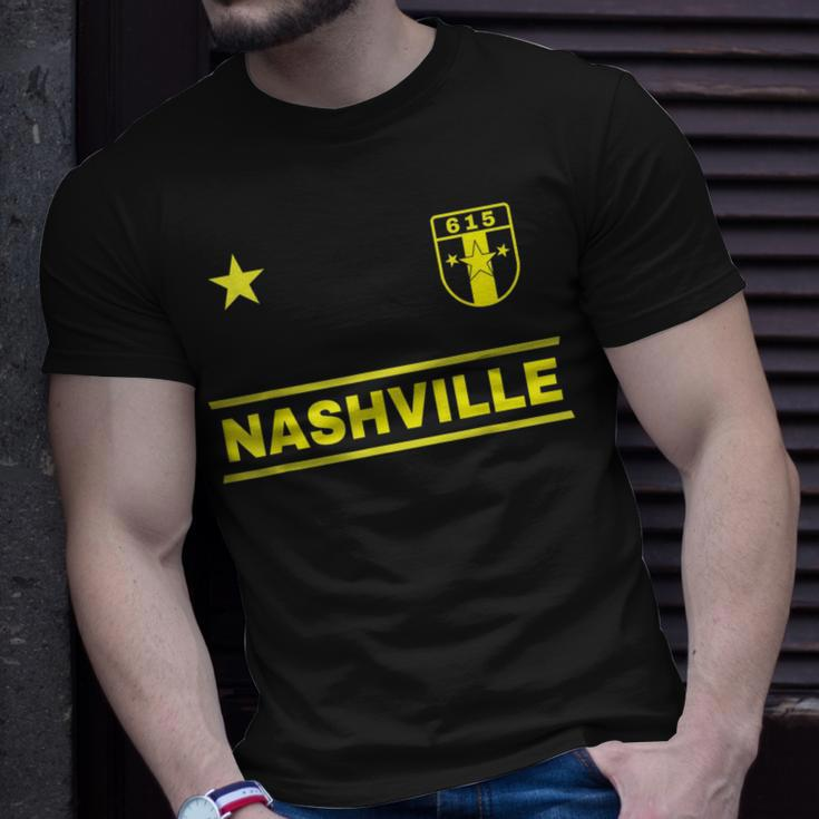 Nashville Tennessee - 615 Star Designer Badge Edition Unisex T-Shirt Gifts for Him