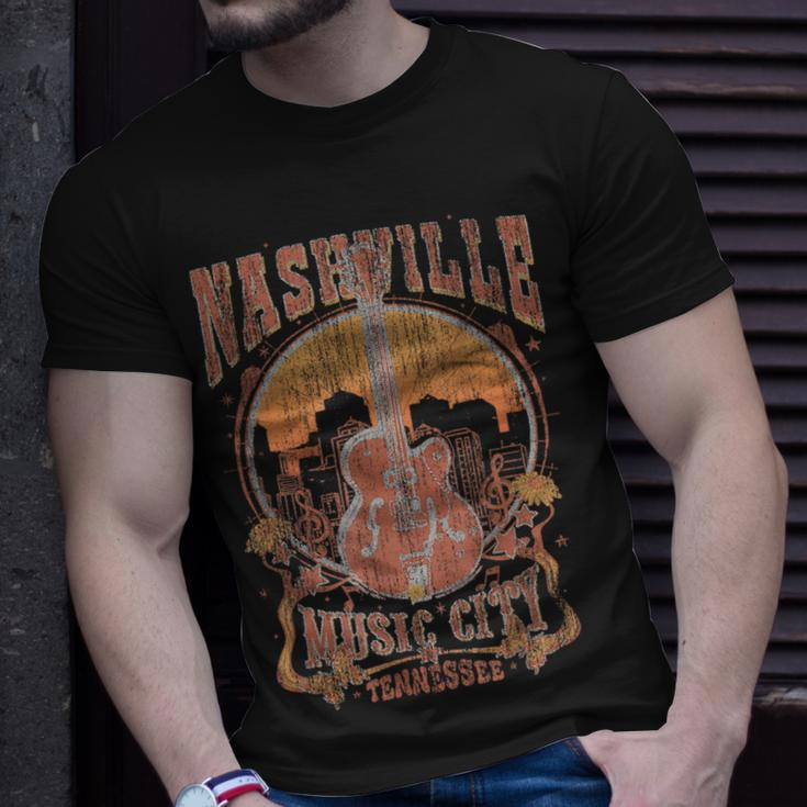 Nashville Tennessee Guitar Country Music City Guitarist T-Shirt Gifts for Him