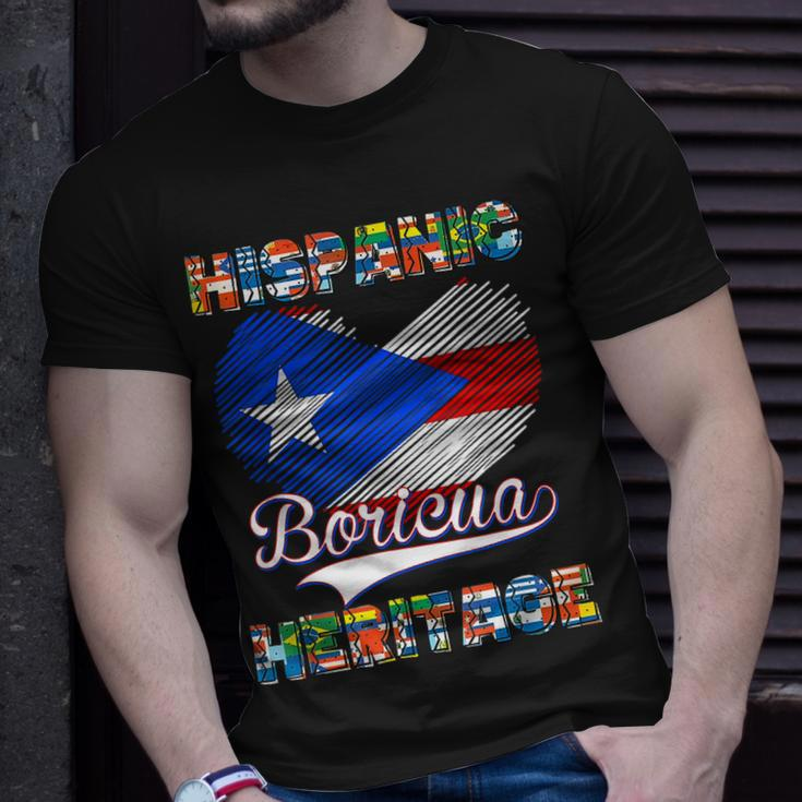 National Hispanic Heritage Month Puerto Rico Flag Boricua T-Shirt Gifts for Him