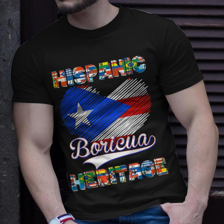 National Hispanic Heritage Month Puerto Rico Flag Boricua T-Shirt Gifts for Him