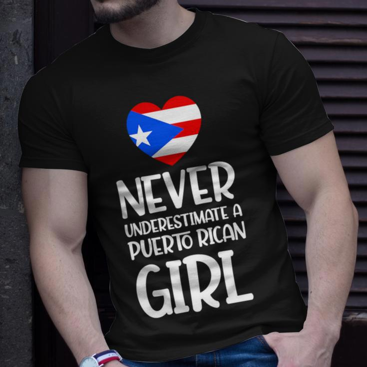 Never Underestimate A Perto Rican Girl Puerto Rican Roots Unisex T-Shirt Gifts for Him