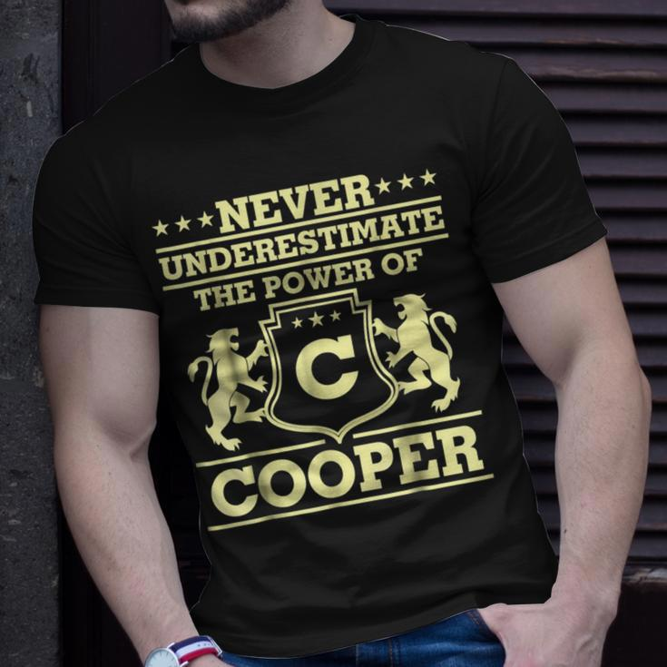 Never Underestimate Cooper Personalized Name Unisex T-Shirt Gifts for Him