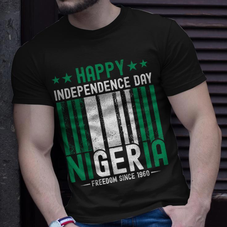 Nigerian Independence Day Vintage Nigerian Flag T-Shirt Gifts for Him