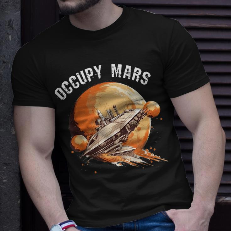Occupy Mars Space Explorer Astronomy Rocket Science Unisex T-Shirt Gifts for Him