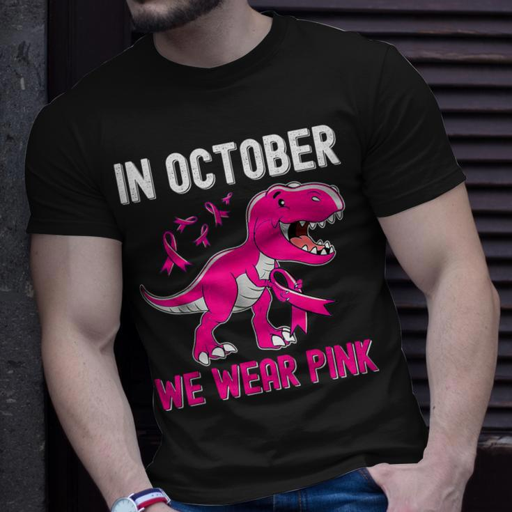 In October We Wear Pink Breast Cancer T-Shirt Gifts for Him
