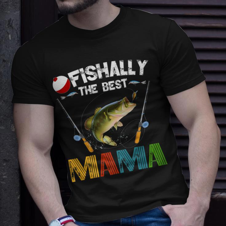 Ofishally The Best Mama Fishing Rod Mommy Funny Mothers Day Gift For Women Unisex T-Shirt Gifts for Him