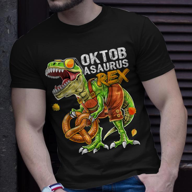 Oktoberfest Dinosaur Lederhosen Bavarian Costume T-Shirt Gifts for Him