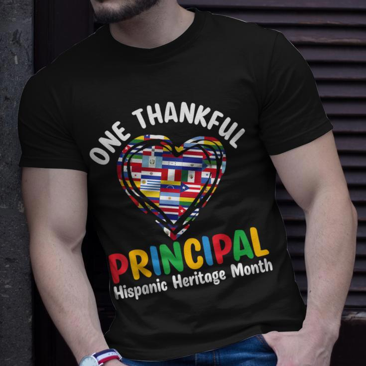 One Thankful Principal Hispanic Heritage Month Countries T-Shirt Gifts for Him
