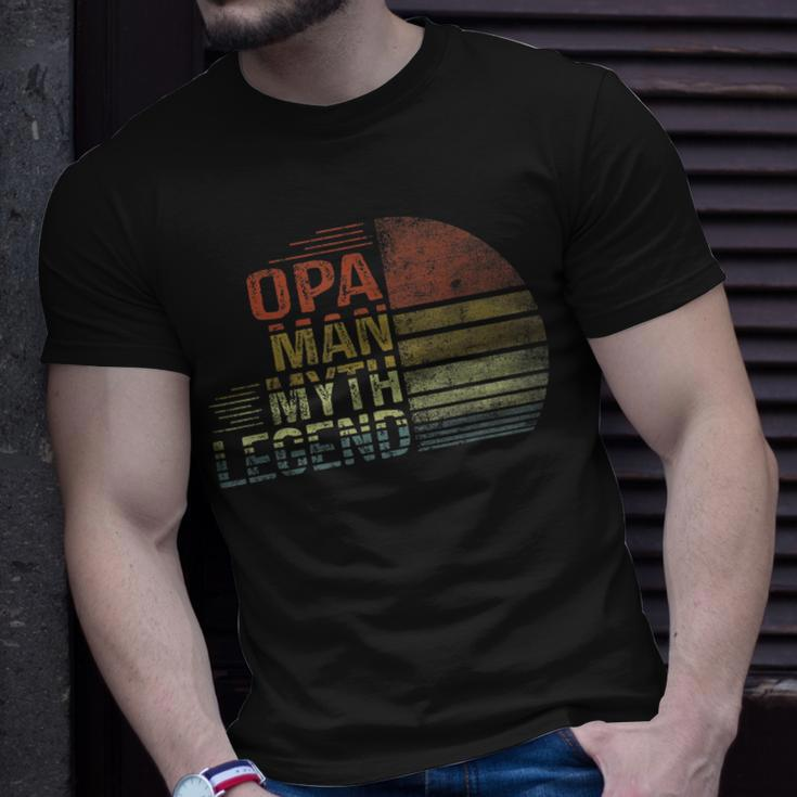 Opa Man Myth Legend Vintage Men Retro Classic Grandpa Gift For Mens Unisex T-Shirt Gifts for Him