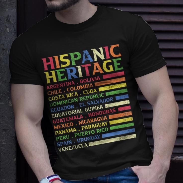 Hispanic Heritage Month 2023 National Latino Countries Flag T-Shirt Gifts for Him