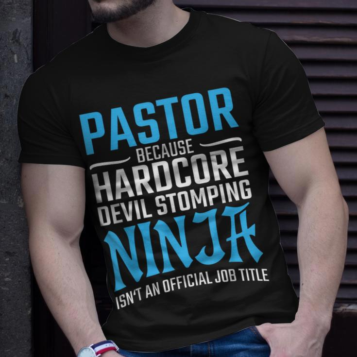 Pastor Because Devil Stomping Ninja Isn't A Job Title T-Shirt Gifts for Him