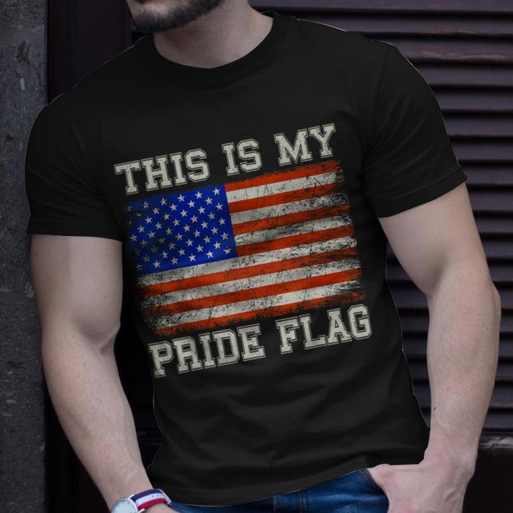 Patriotic This Is My Pride Flag Usa American 4Th Of July Unisex T-Shirt Gifts for Him