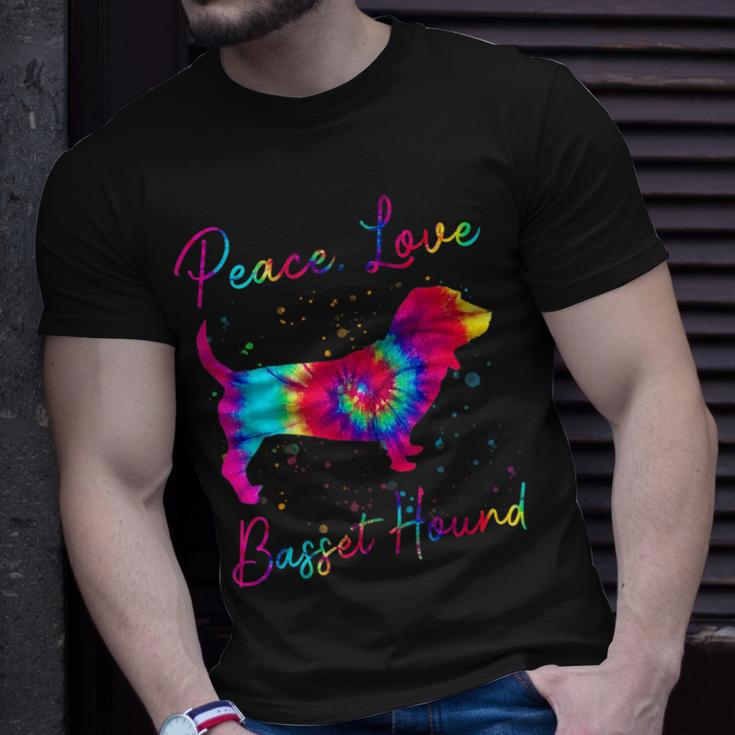 Peace Love Basset Hound Funny Dog Lover Gift Unisex T-Shirt Gifts for Him
