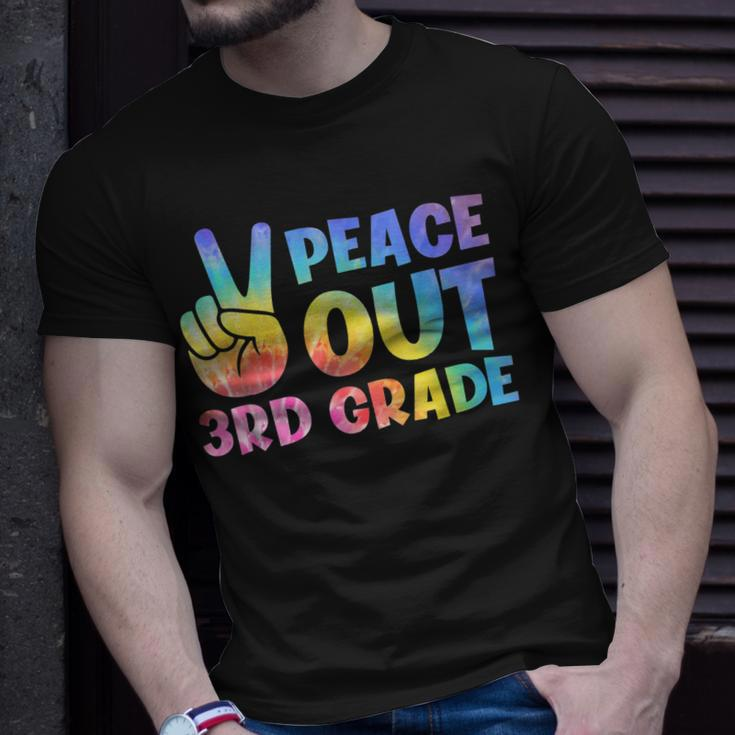 Peace Out 3Rd Grade Graduate Tie Dye Last Day Of School Unisex T-Shirt Gifts for Him