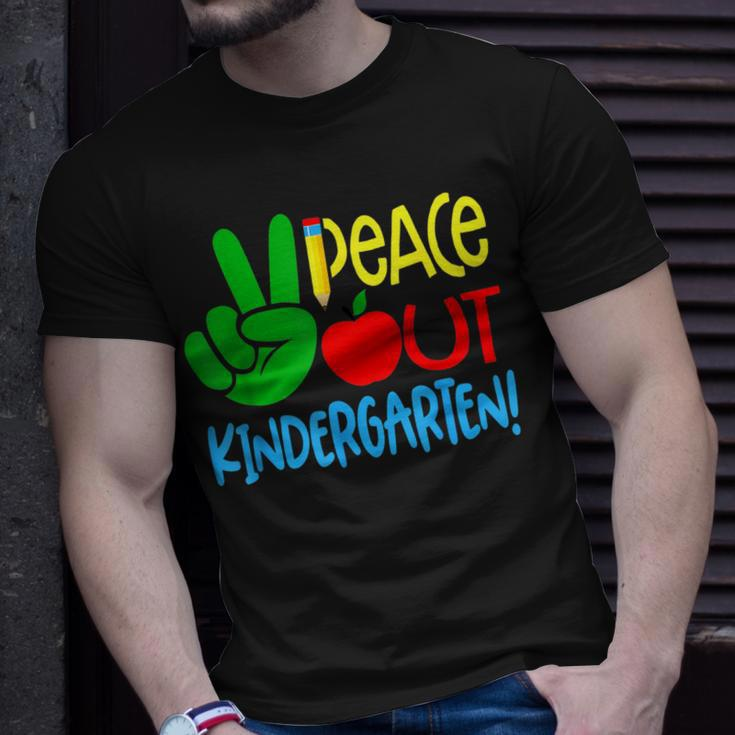 Peace Out Kindergarten Graduation Last Day Of School Boy Kid Unisex T-Shirt Gifts for Him