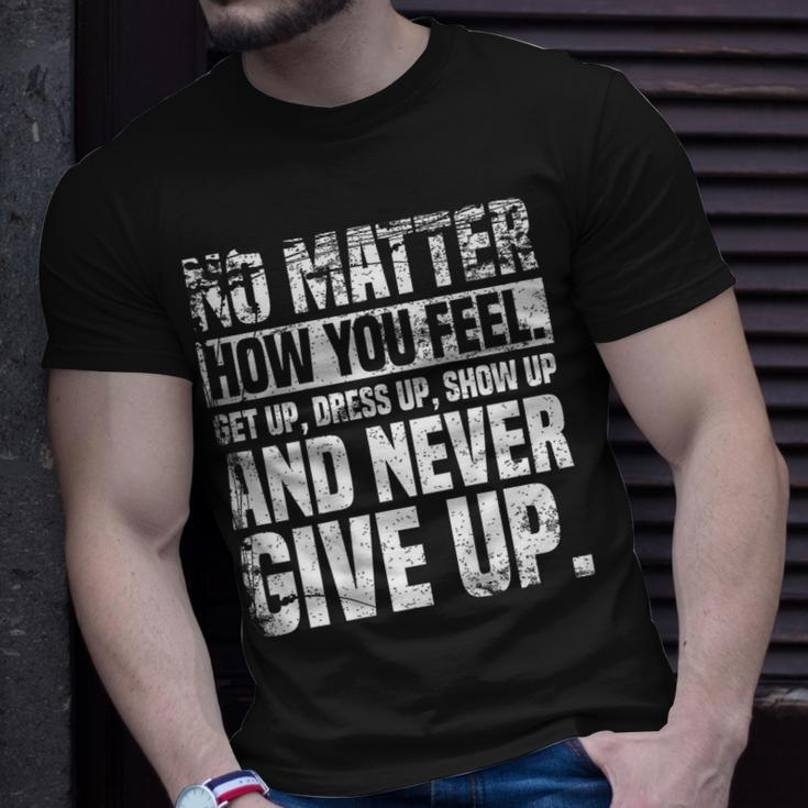 Perseverance Motivational Quote Inspiration On Back T-Shirt Gifts for Him