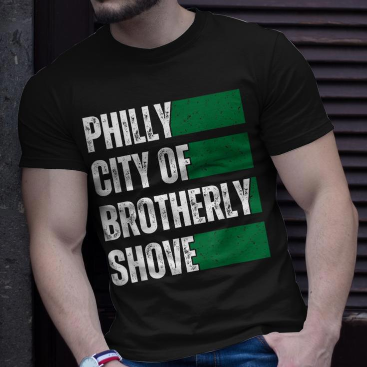 Philly City Of Brotherly Shove American Football Quarterback T-Shirt Gifts for Him