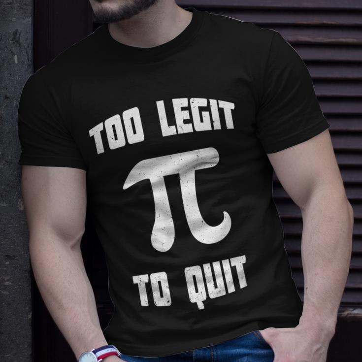 Pi Too Legit To Quit 90S Pi Day 314 Math Nerd Geek Vintage Pi Day Funny Gifts Unisex T-Shirt Gifts for Him