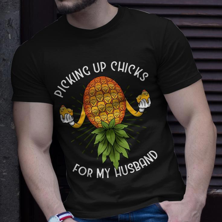 Picking Up Chicks For Husband Swinger Upside Down Pineapple Unisex T-Shirt Gifts for Him