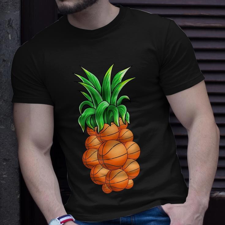 Pineapple Basketball Hawaiian Aloha Beach Gift Hawaii Unisex T-Shirt Gifts for Him