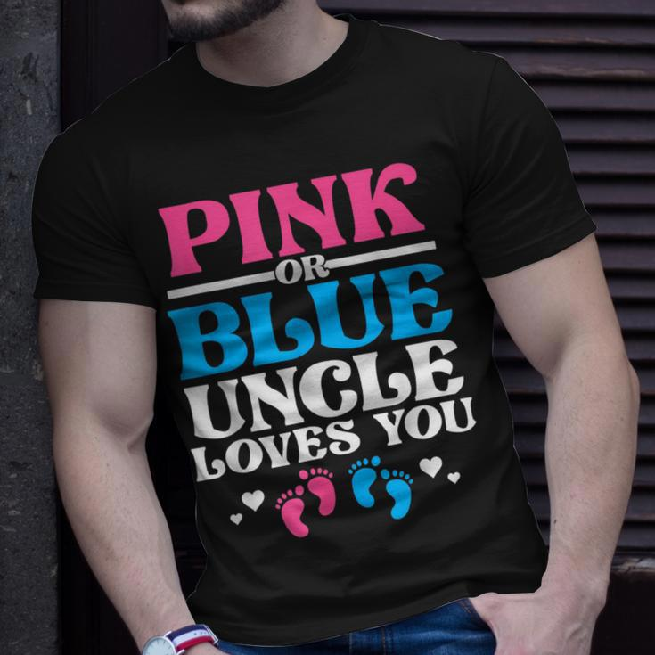 Pink Or Blue Uncle Loves You Unisex T-Shirt Gifts for Him