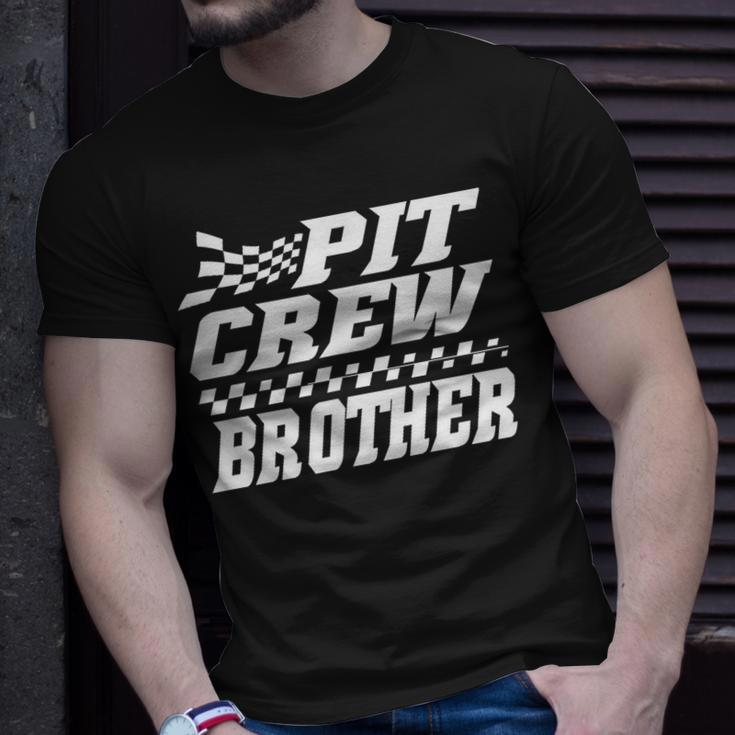 Pit Crew Brother Hosting Race Car Birthday Matching Family T-Shirt Gifts for Him