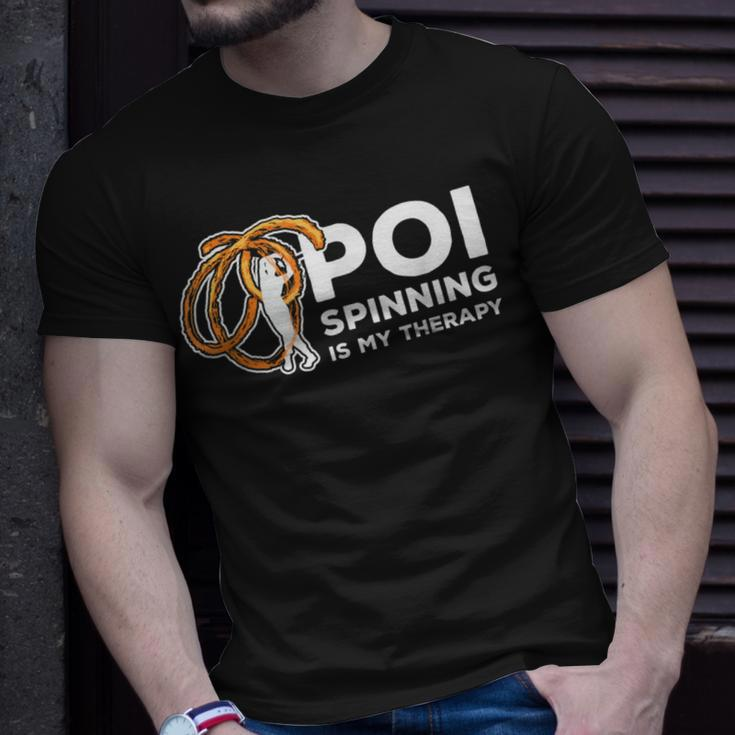 Poi Spinning Is My Therapy Poi Fire Spinner T-Shirt Gifts for Him