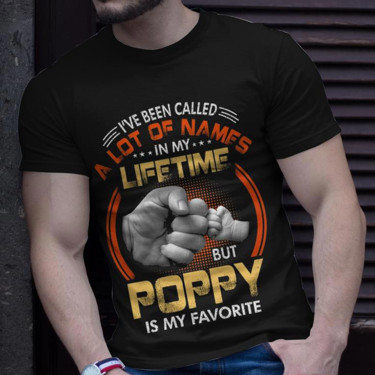 Poppy Grandpa Gift A Lot Of Name But Poppy Is My Favorite Unisex T-Shirt Gifts for Him