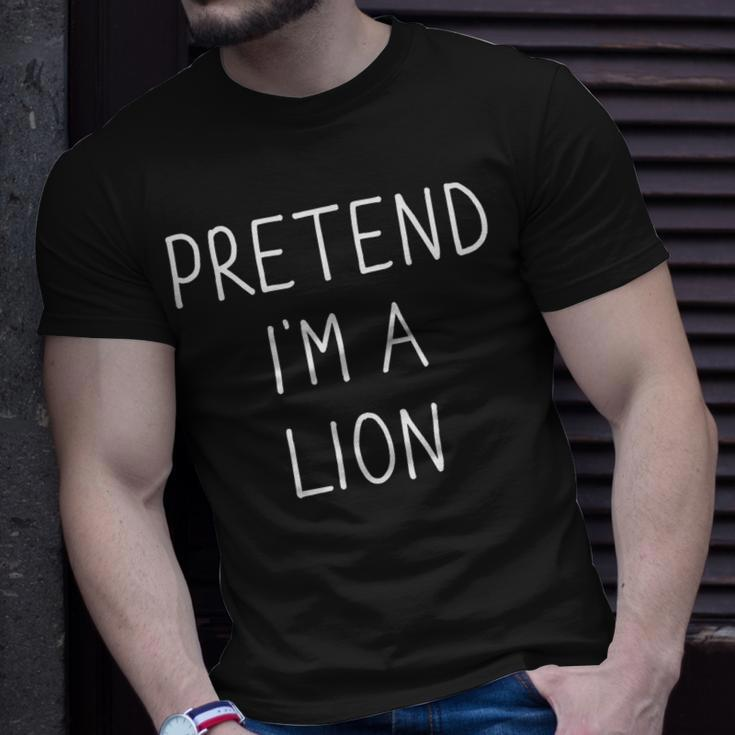 Pretend I'm A Lion Lazy Easy Diy Halloween Costume T-Shirt Gifts for Him